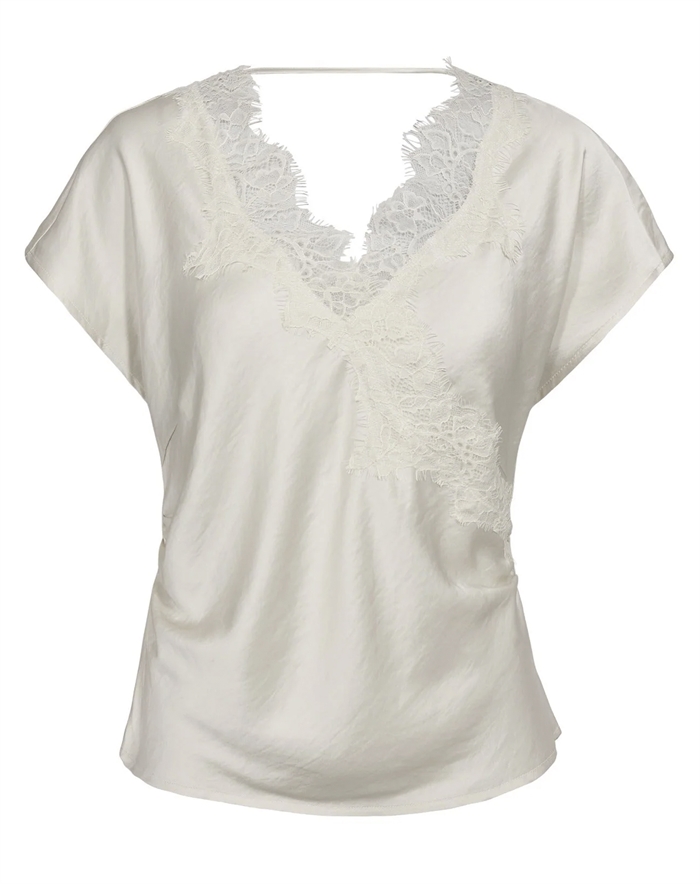 Co\' Couture - Idun CC Lace Bluse - Off White