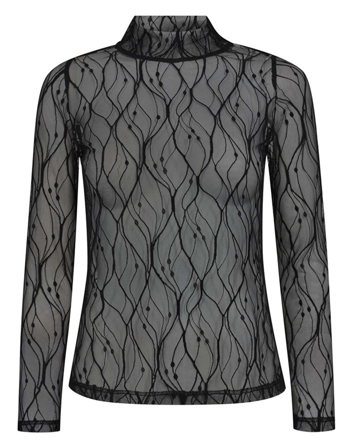 Co\'Couture - Mercy CC Mest Turtleneck Bluse - Black