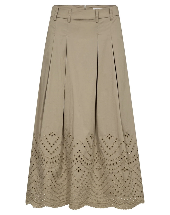 Co\' Couture - PoppyCC Pleat Scallop Nederdel - Mushroom