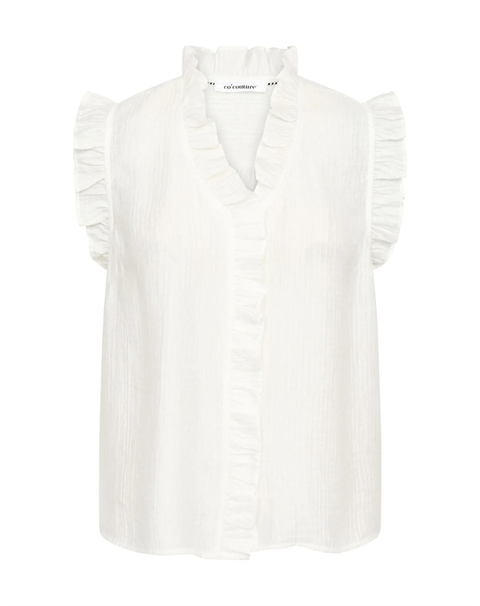 Co\' Couture - Tassy CC Frill Top - White 