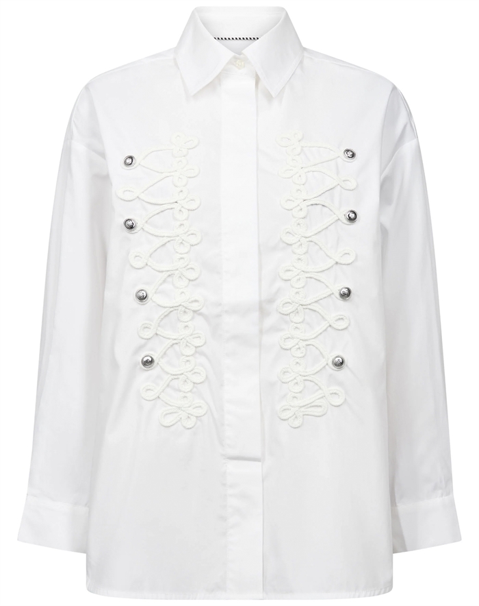 Co\' Couture - VianneCC Officer Bluse - White