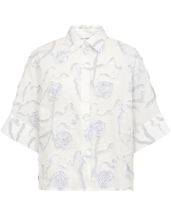 Co\'Couture - ElricCC Flower Bluse - White