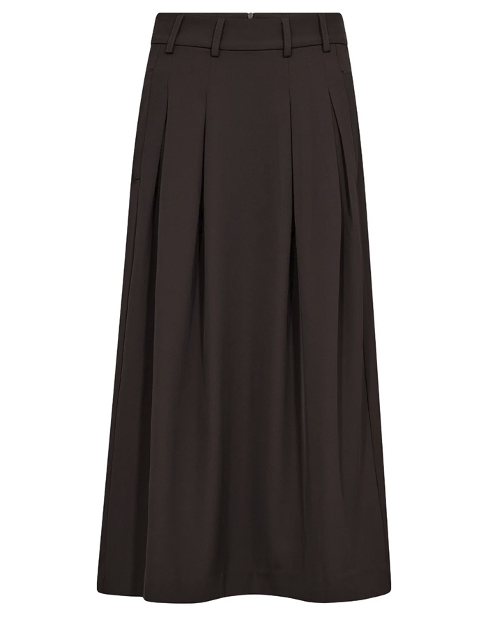 Co\'Couture - AliniCC Anya Pleat Nederdel - Dark Brown