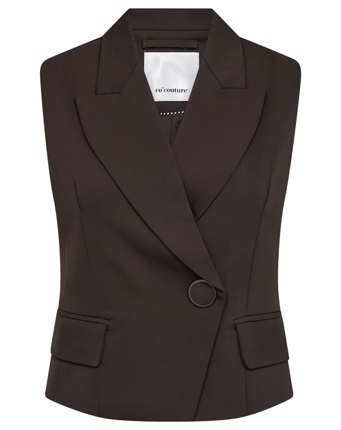 Co\'Couture - AliniCC Wrap Vest - Dark Brown