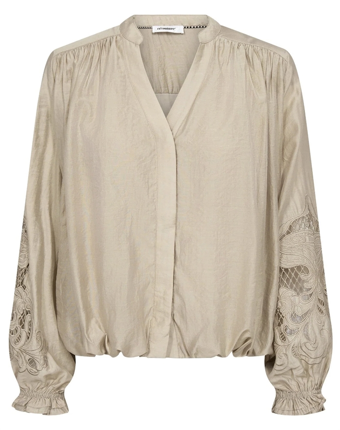 Co\'Couture - DelinCC Balloon Emb Bluse - Mink