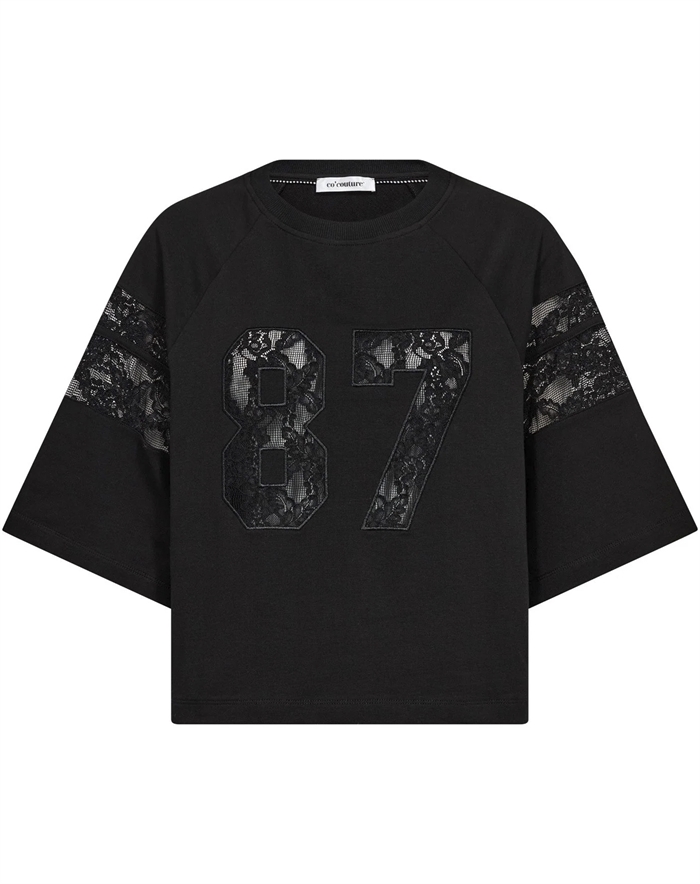 Co\'Couture - ElyCC 87 Lace Tee Sweat - Black