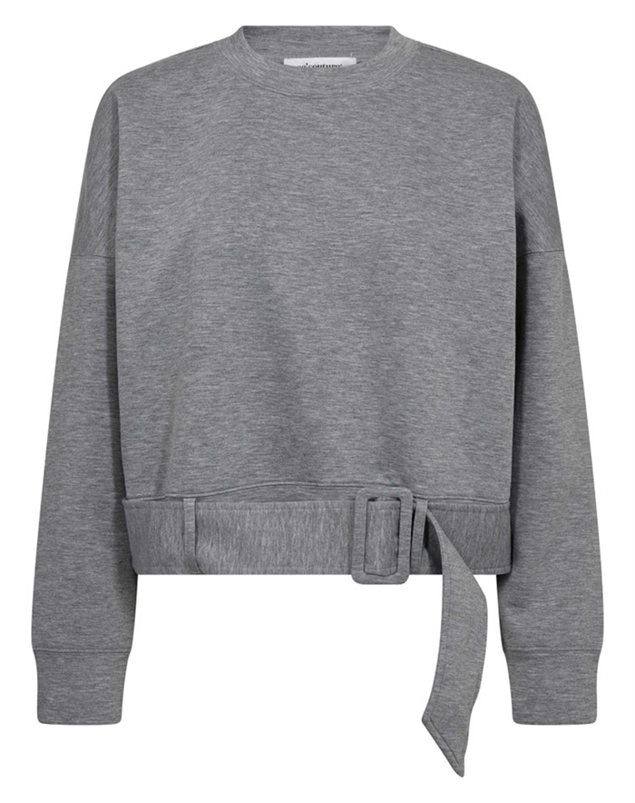 Co\'Couture - Lance CC Belt Sweatshirt - Grey Melange