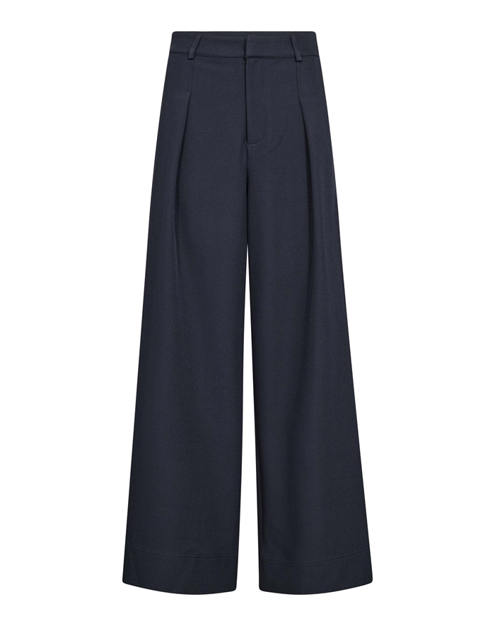 CoCouture - LunaCC Pleat Bukser - Navy 