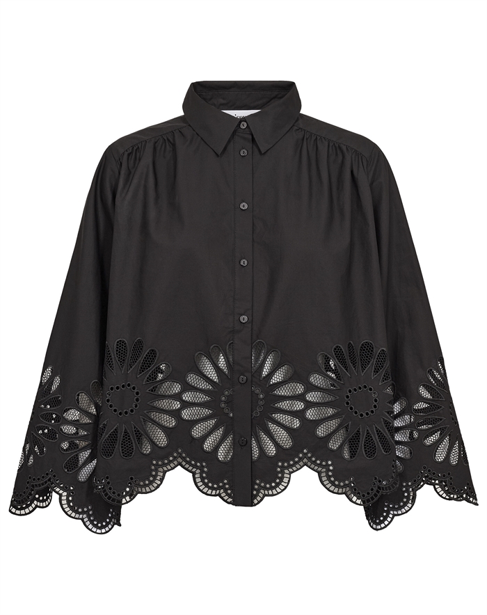 Co\' Couture - MeliseCC Emb Skjorte - Black 