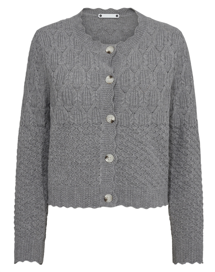 Co\'Couture - Pointelle CC New Cardigan - Pale Grey