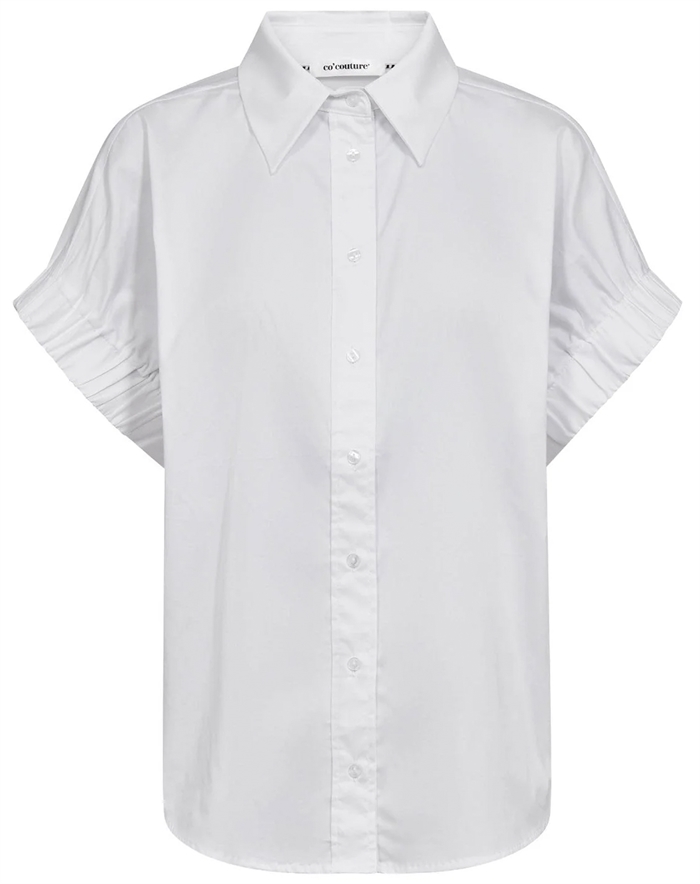 Co\' Couture - PoppyCC Elastic Cuff Bluse - White