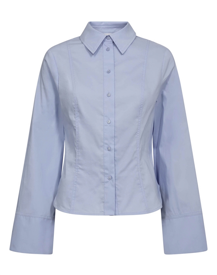 Co\'Couture - Sanna Bell Sleve Skjorte - Pale Blue