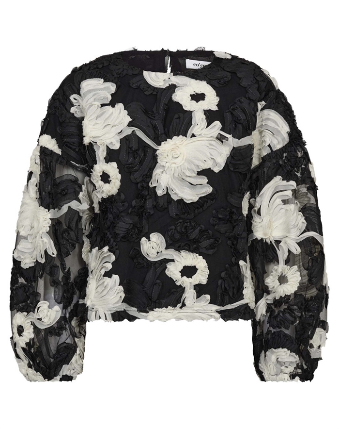 Co\'Couture - Fleur CC Fluffy Bluse - Black