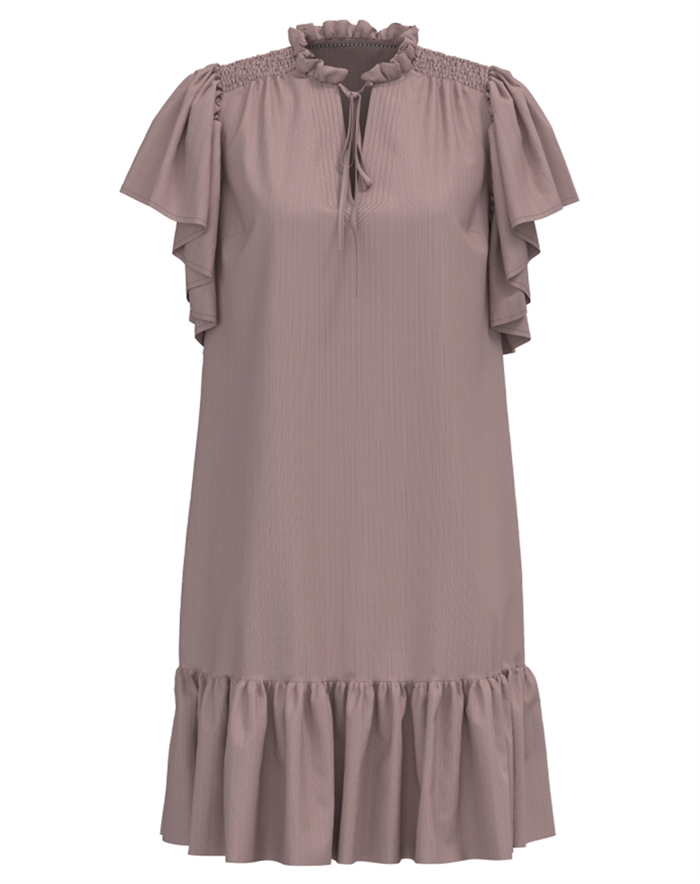Co\'Couture - Hera CC Crop Frill Kjole - Old Rose