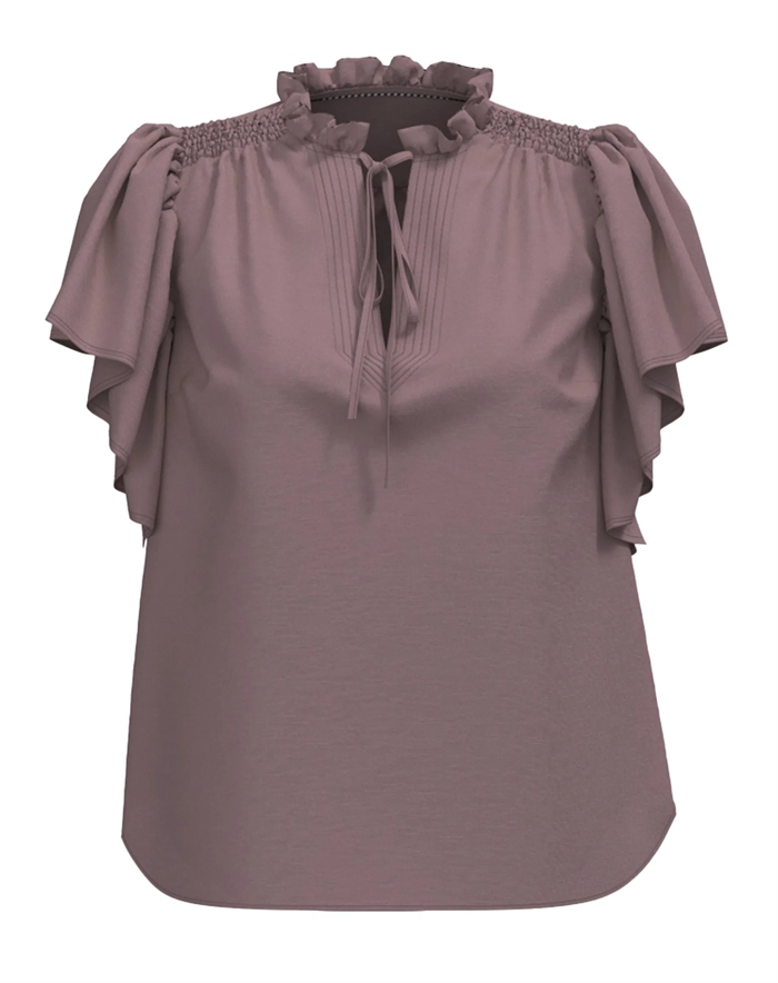 Co\'Couture - Hera CC Frill Top - Old Rose