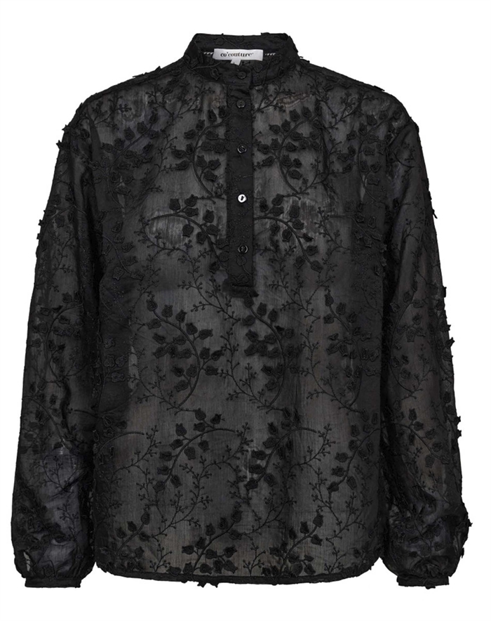 Co\'Couture - Isak CC Emroidery Skjorte - Black
