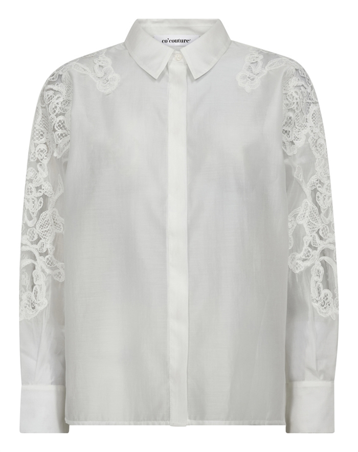 Co\'Couture - Kawa CC Embroidery Skjorte - White