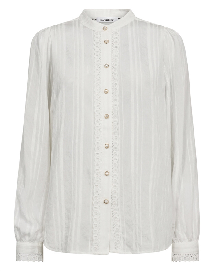 Co\'Couture - Kesi CC Lace Skjorte - White