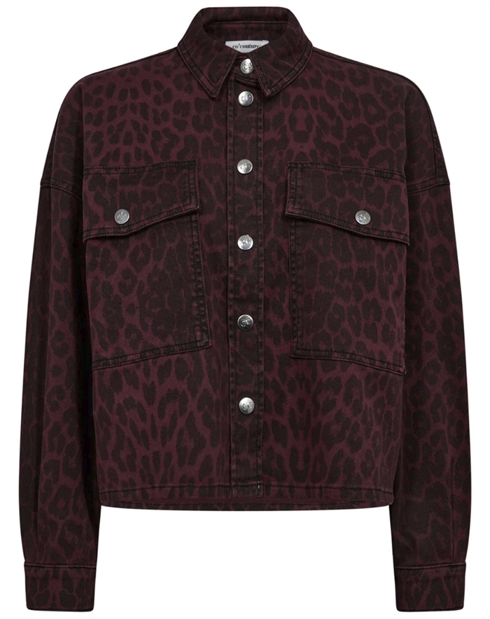 Co\'Couture - Leo CC Denim Crop Skjorte - Winered