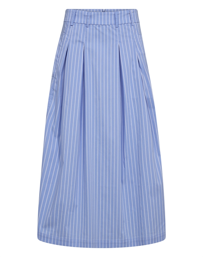Co\'Couture - Mica CC Stripe Nederdel - Pale Blue
