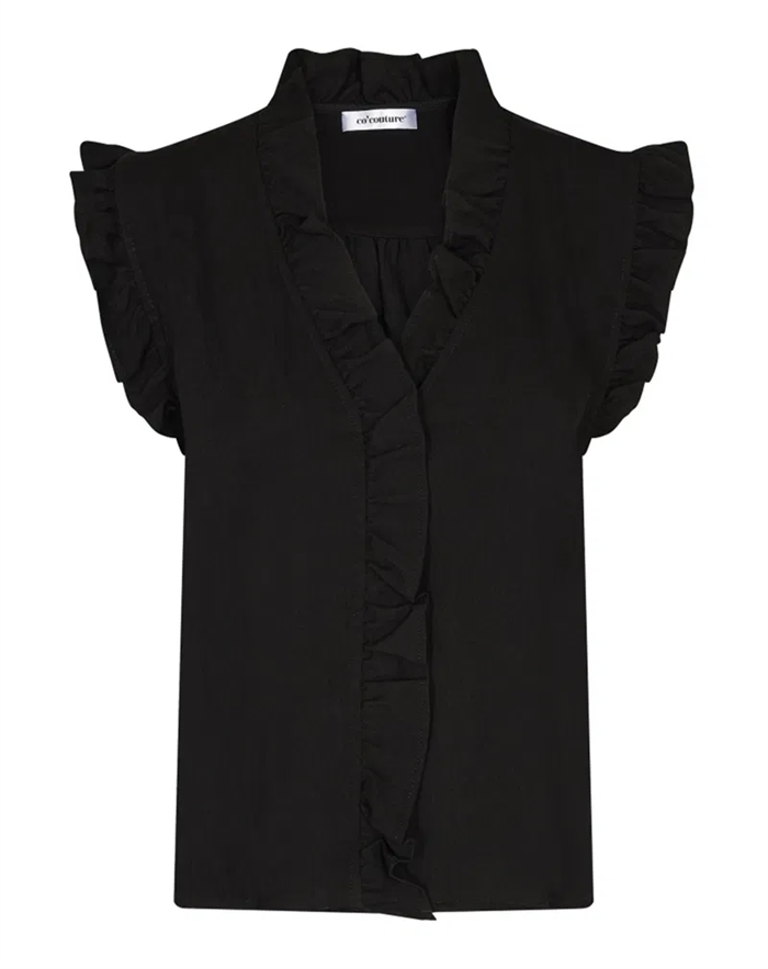 Suede Frill Top - Co Couture