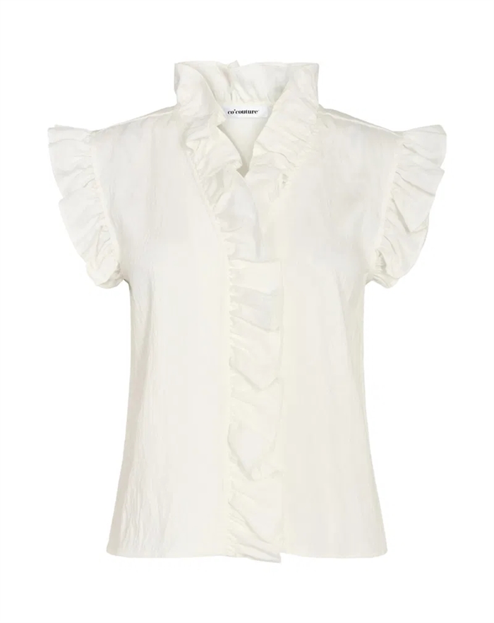 Suede Frill Top - Co Couture