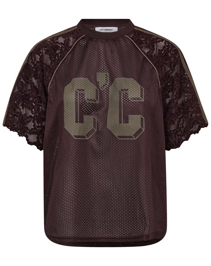 Co\'Couture - Trey CC Lace T-shirt - Walnut