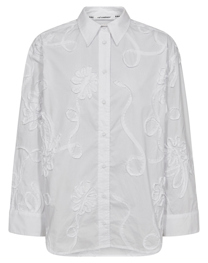 Co\'Couture - Xavier CC Flower Skjorte - White