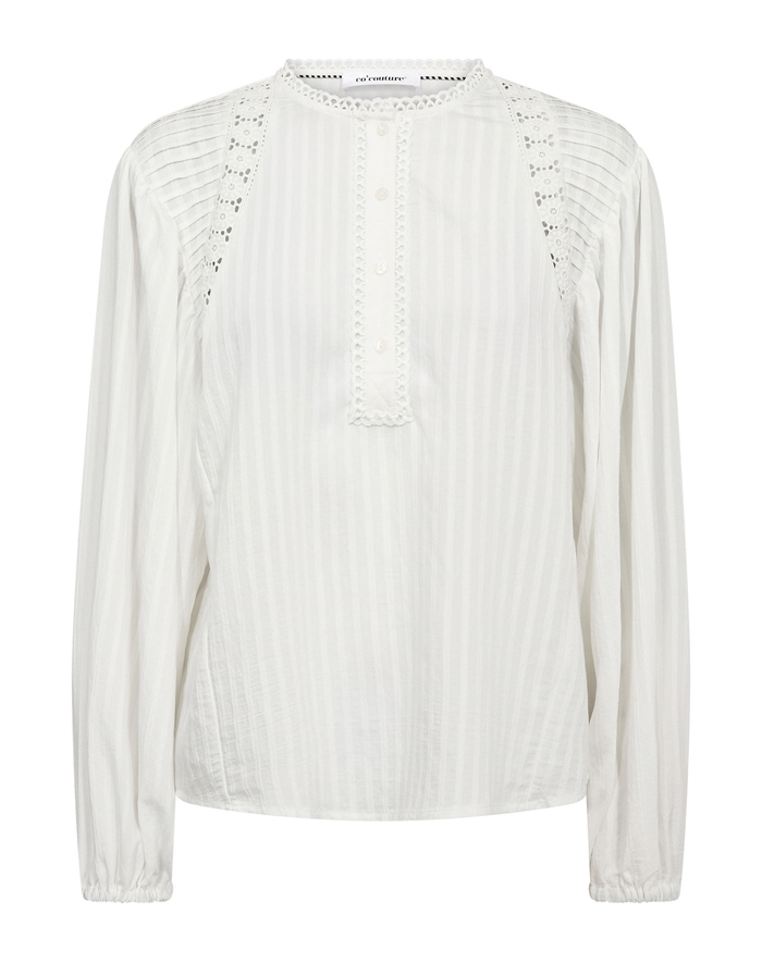 Co´Couture - SenneCC Lace Bluse - White