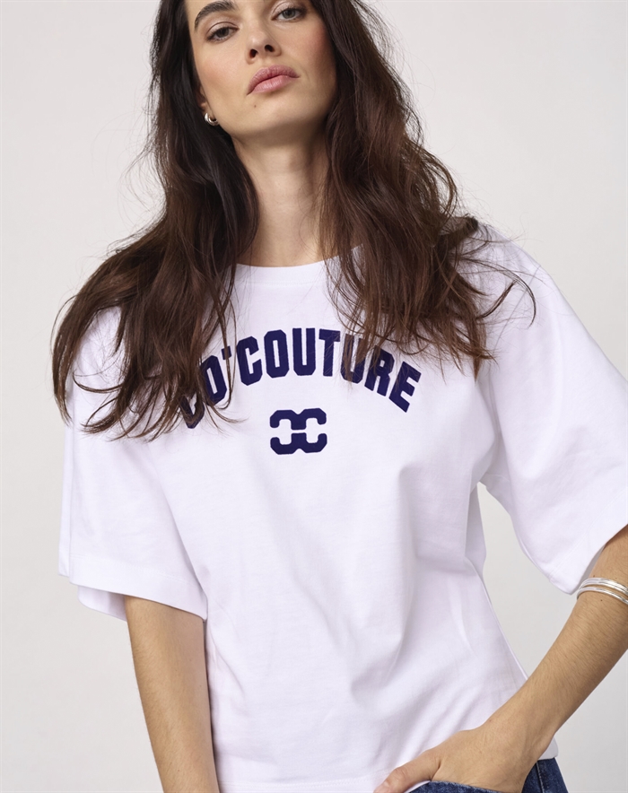 Co´Couture - ZengaCC T-shirt - White Blue
