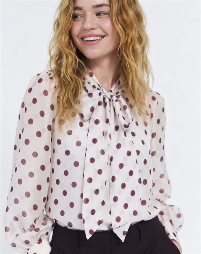 Cras Cph - Ethelcras Bluse - Grape Dot