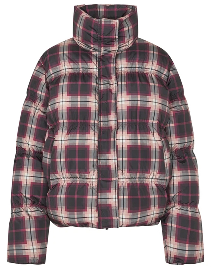 Cras Cph - Valenciacras Puffer Jakke - Bordeaux Check