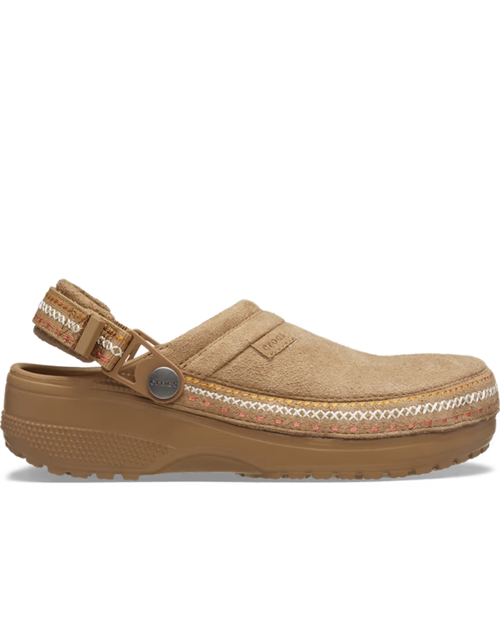 Crocs - Crafted Vegan Suede Stitch Clog - Sepia