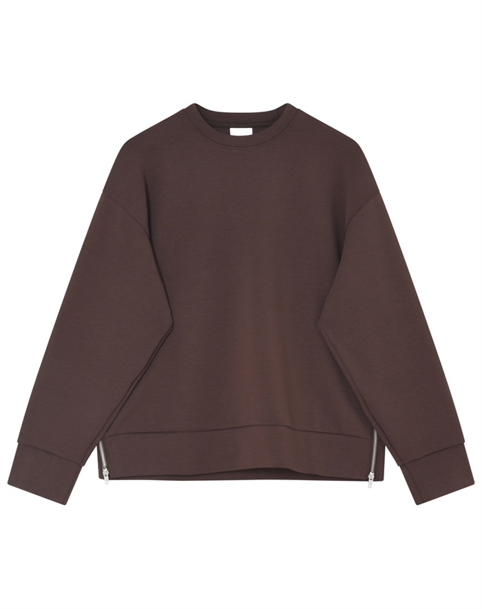 Day Birger et Mikkelsen - Crewa Scuba Sweatshirt - Coffee Brown