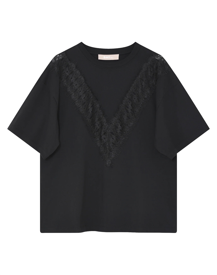 Day Birger et Mikkelsen - DAYDrewa Lace T-shirt - Black