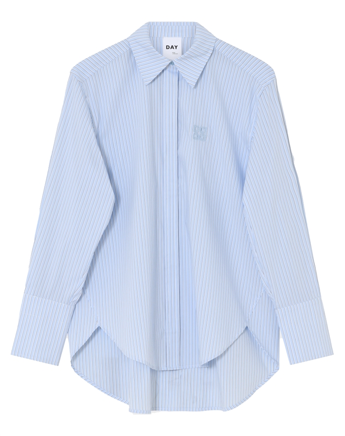 DAY birger et Mikkelsen - DayZoe Daylounge Stripe Skjorte - Chambray Blue