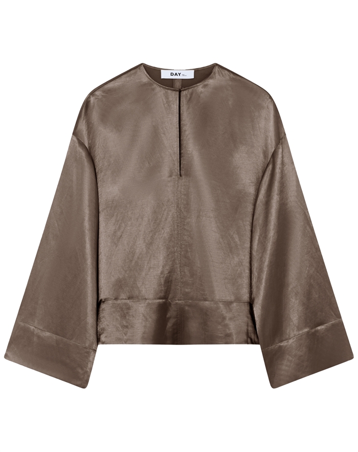 Day Birger et Mikkelsen - Davies High Shine Blend Bluse - Glacier Grey