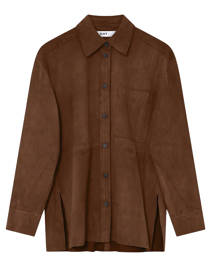 Day Birger et Mikkelsen - Andreas Light Suede Skjorte - Caramel Cafe