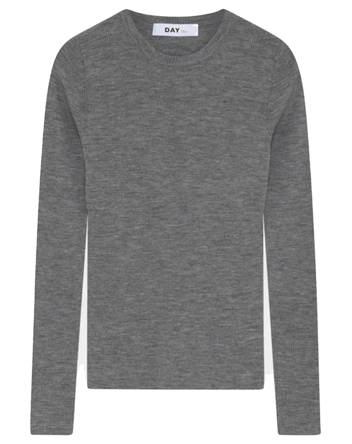 Day Birger et Mikkelsen - Mariana Daily Elements Langærmet Trøje - Medium Grey Melange