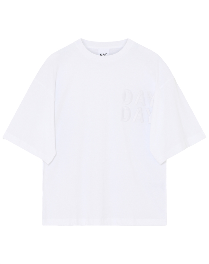 Drew Embroidery Heavy Jersey T-shirt - Bright White - Day Birger et Mikkelsen