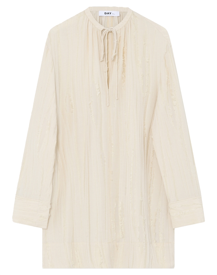 Day Birger et Mikkelsen - Glover Structured Fringes Kjole - Pistachio Shell