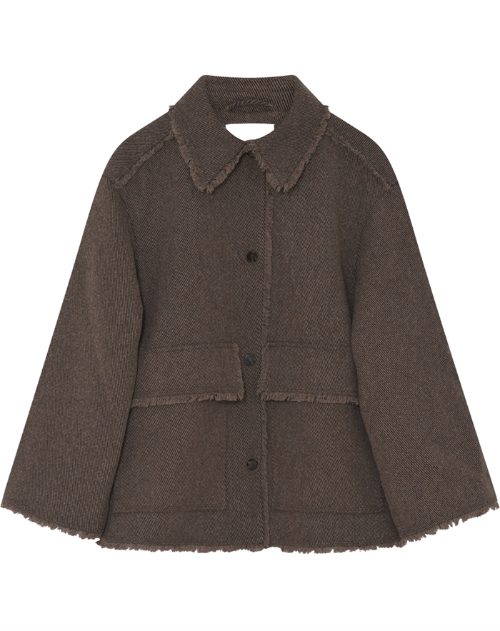 Day Birger et Mikkelsen - Harry Heavy Wool Twill Jakke - Chocolate Chip