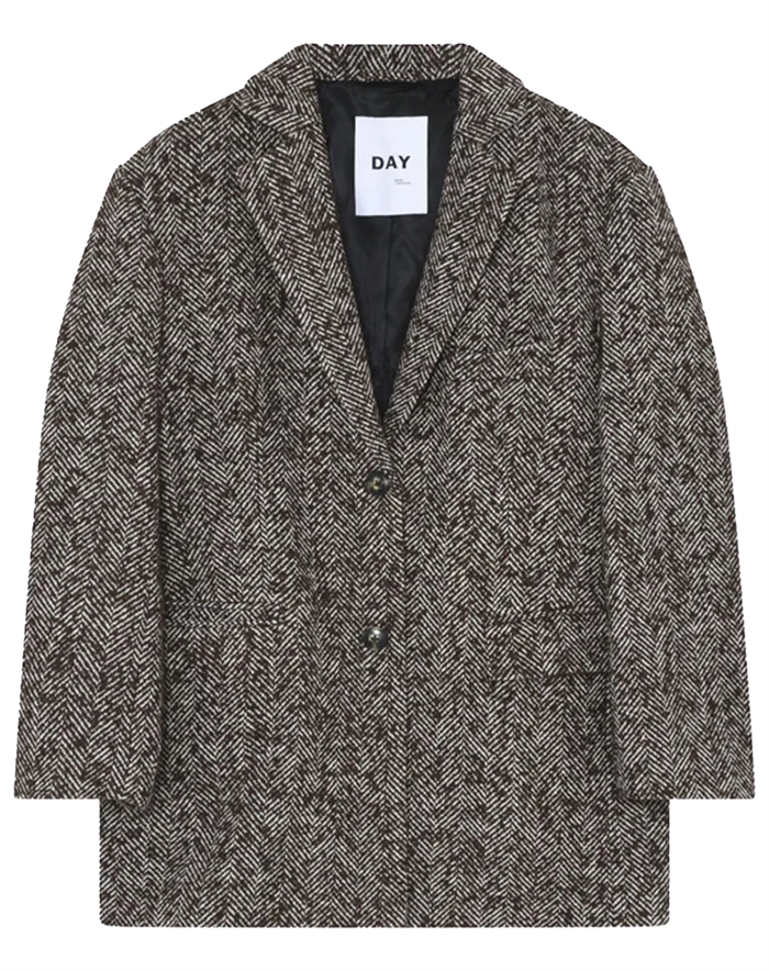 Day Birger et Mikkelsen - Martha Heavy Slub Wool Blazer - Chocolate Plum