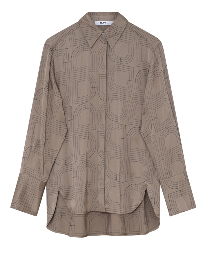 Day Birger et Mikkelsen - Stella Fluid Viscose Stitch Bluse - Walnut