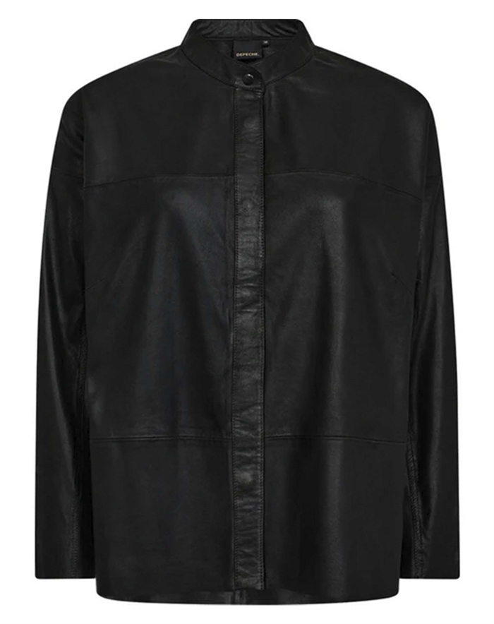 Depeche - Line Skjorte - Black Nero