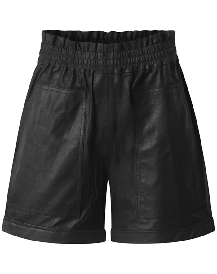 Depeche - Hanna Skind Shorts - Black Nero