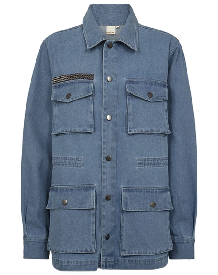 Depeche - Lilly Denim Jakke - Blue