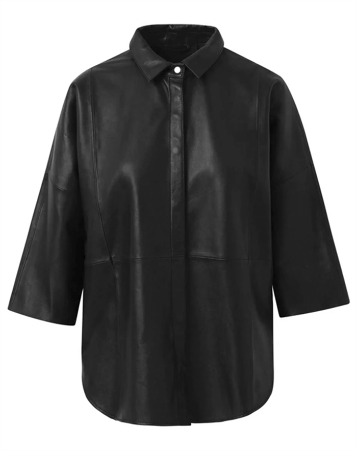 Depeche - Tenna Oversized Skjorte - Black Nero