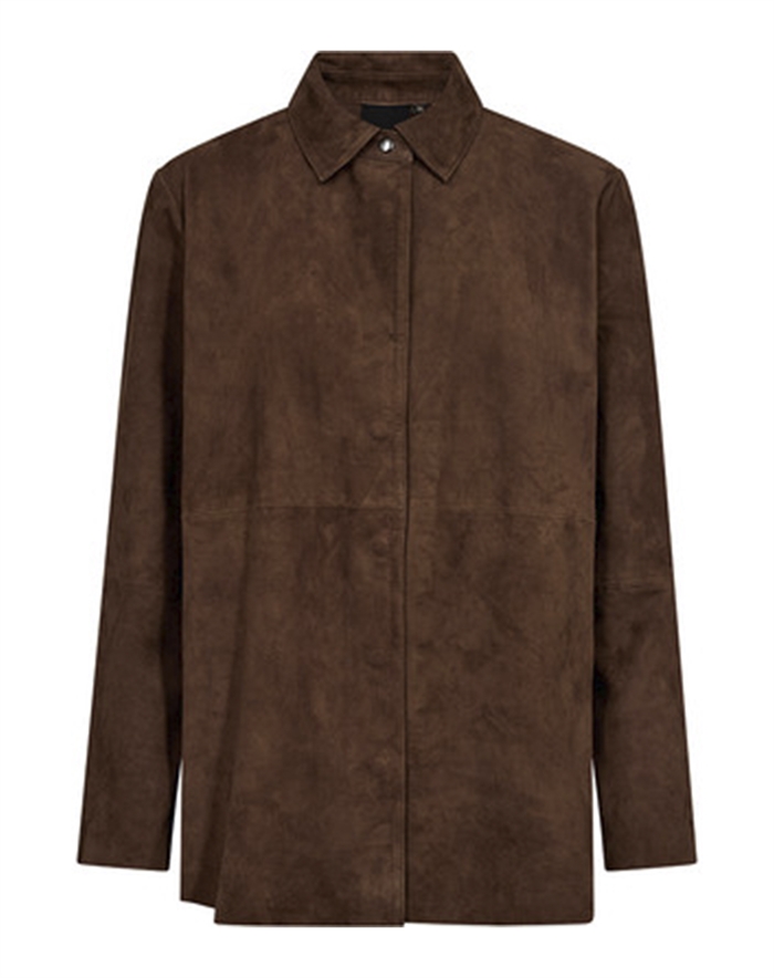 Depeche - NoraDep Suede Skjorte - Wood