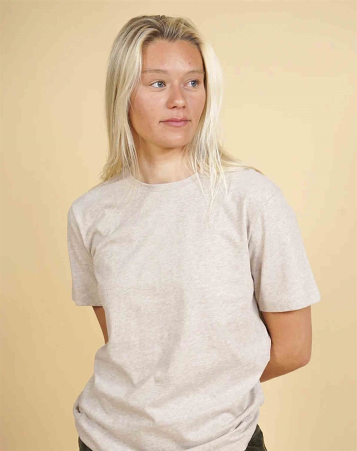 Elsk - Casual Basic Women\'s T-shirt - Sand Melange